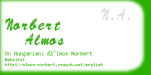 norbert almos business card